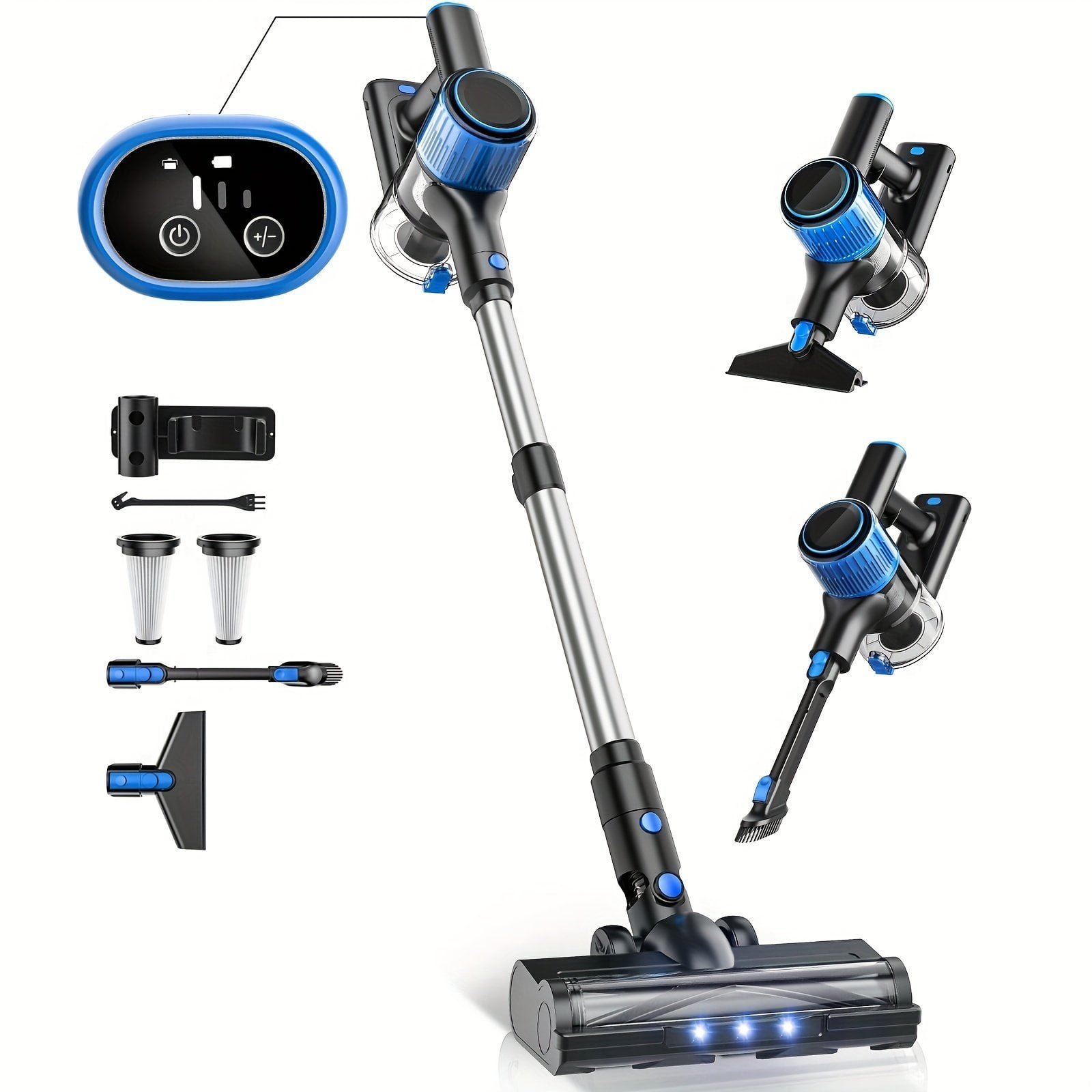 1pc. Cordless Vacuum Cleaner. Powerful Suction Stick Vacuum With LED Display. 3 Suction Modes. Anti-Tangle Lightweight Vacuum Cleaner For Home. Hardwood Floor. Carpets. Pet Hair - cordless stick vacuum cleaner
