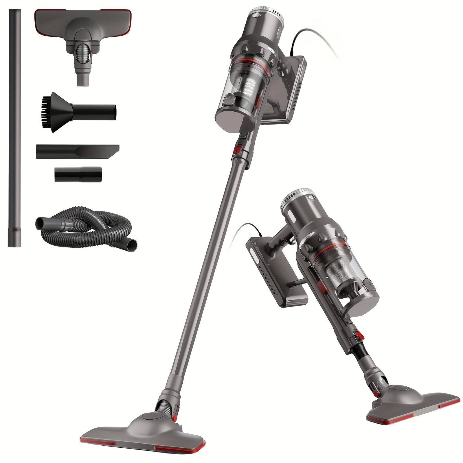 110V Vacuum Cleaner. 25KPA Wet And Dry 600W High Power Vacuum Cleaner. Portable Household Low Noise Handheld Vacuum For Pet Hair. Hard Floor And Carpet. 4-in-1 Lightweight Handheld Rod Vacuum Cleaner  - premium wireless vacuum cleaner