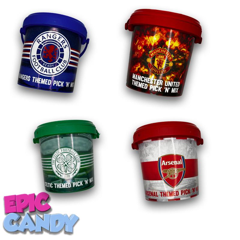 Football-themed Candy Bucket, 4-Pack Assorted Snacks & Candies