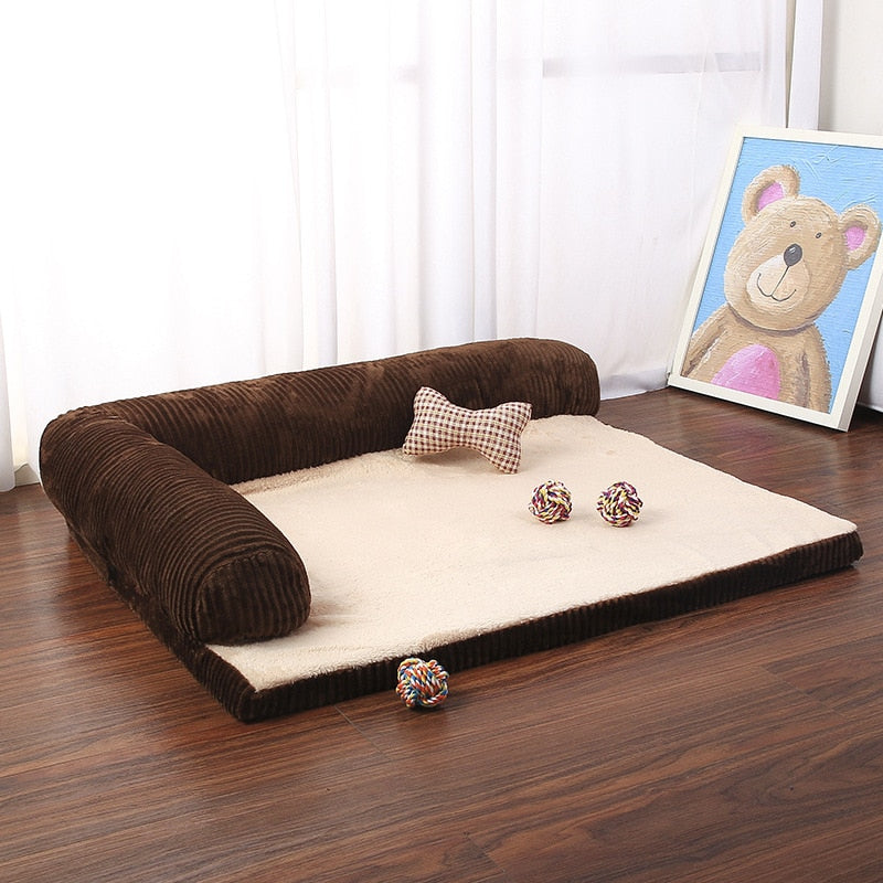 Luxury Large Dog Bed Sofa Pet Cushion Mat For Big Dogs L Shaped Chaise Lounge Sofa Beds - pet sofa bed