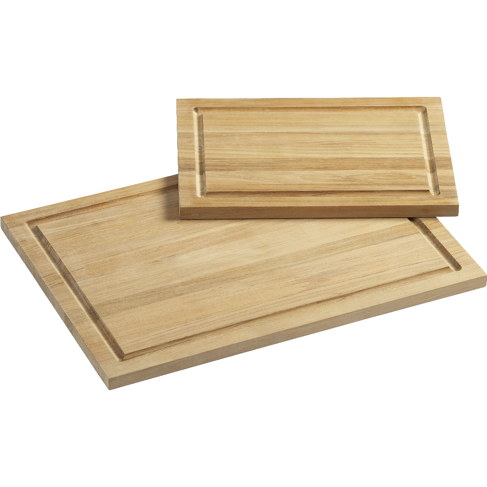 FSC Teak Rectangular Cutting Boards with Well
