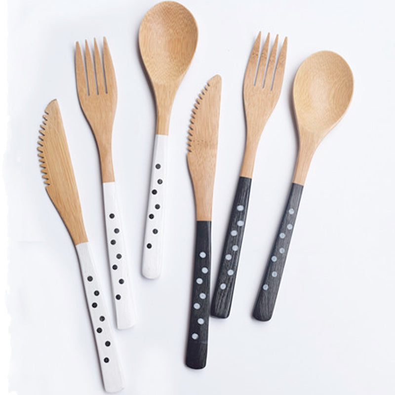 30PCS (10 Set) Bamboo Tableware