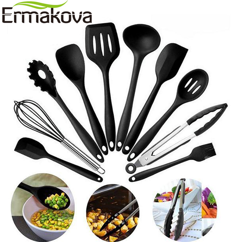 10 Pcs/Set Silicone Kitchen Utensils